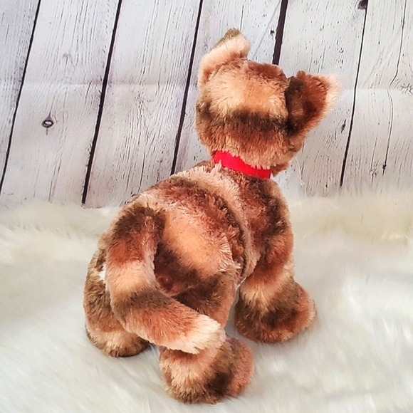 B-A-B Build-a-Bear Brown Tabby Realistic Pet House Cat Red Collar Unique No Tags - Picture 8 of 13